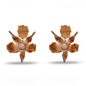 Lele Sadoughi Small Crystal Lily Earrings